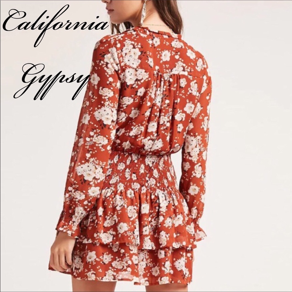 Gypsy festival Bohemian floral dress✨ - Picture 3 of 4